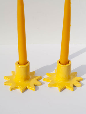 Estrella Candleholders Set - Yellow