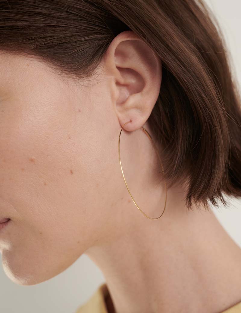 Gold Hoop Earrings - Kathleen Whitaker