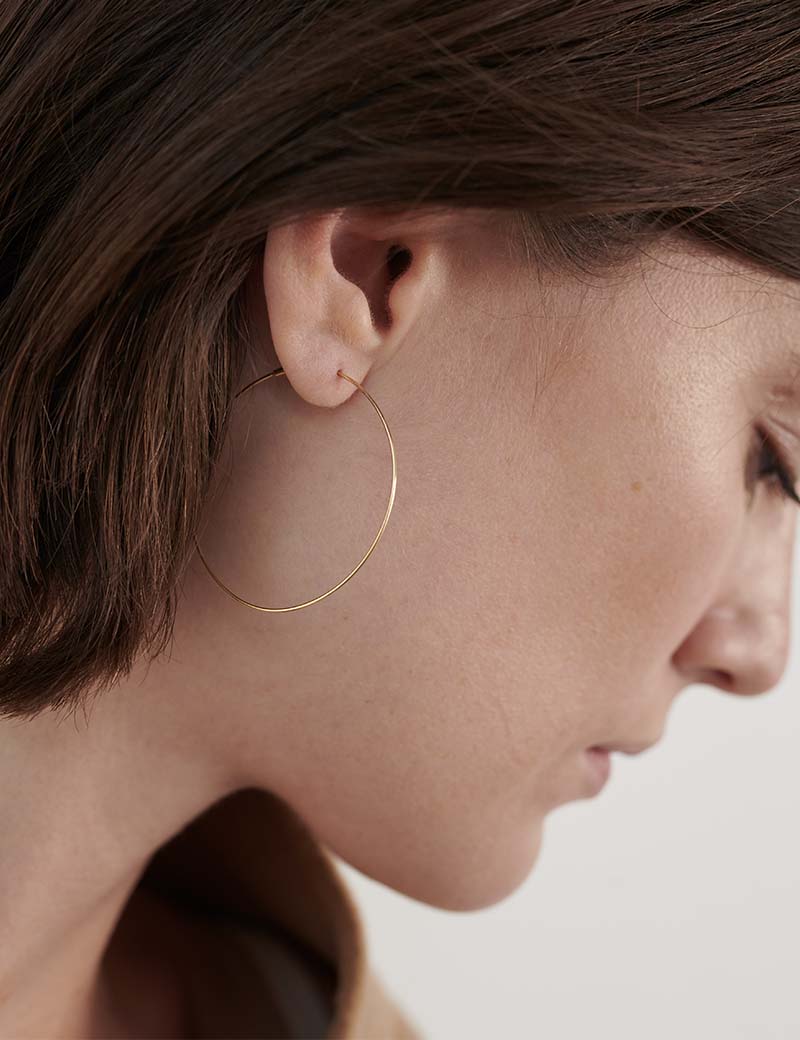 Gold Hoop Earrings - Kathleen Whitaker