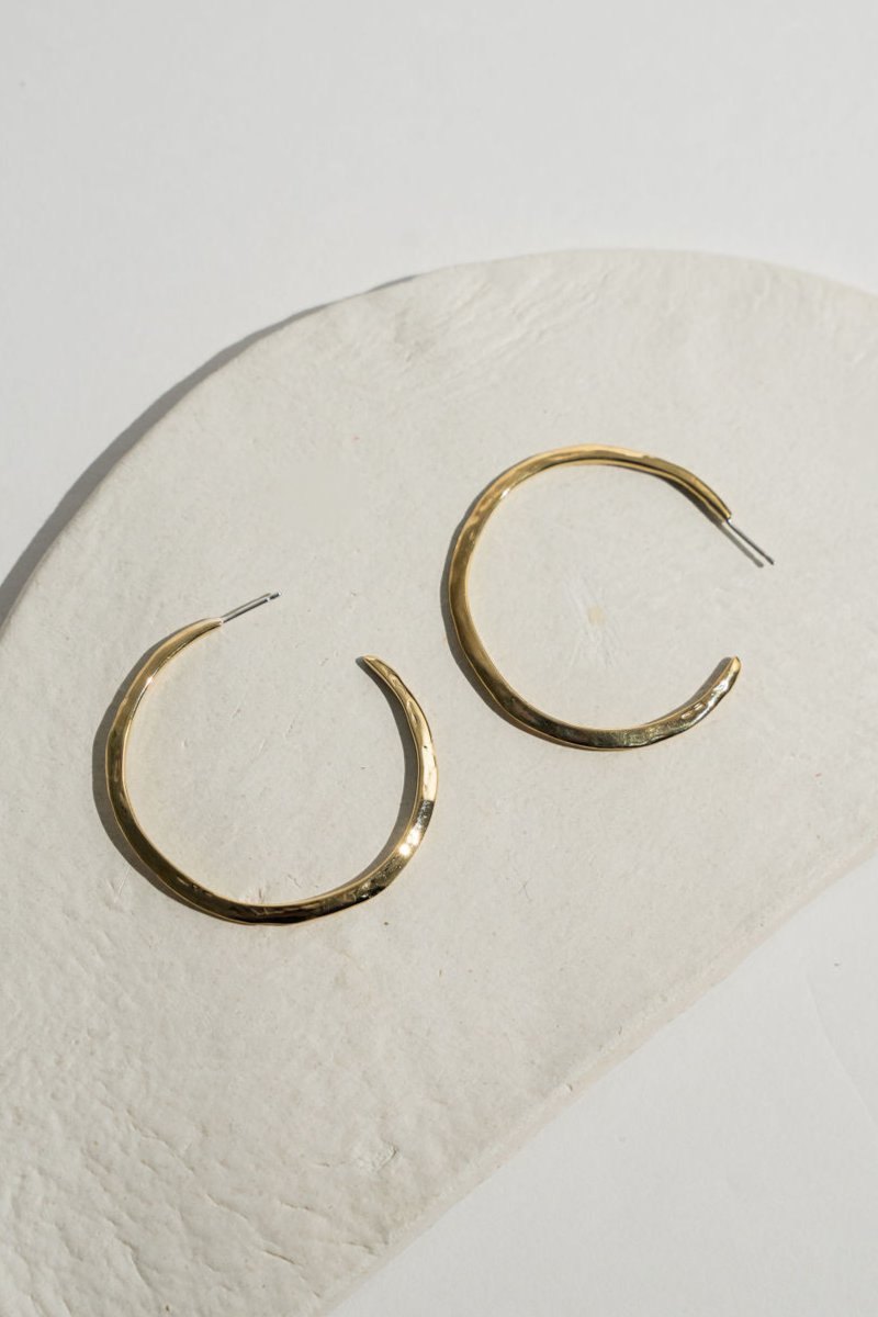 Crater Hoop Earrings - Odette