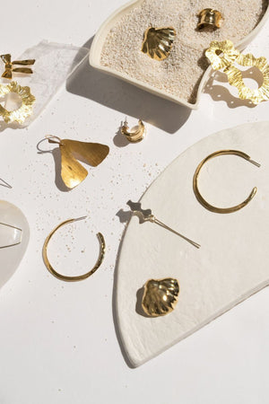 Crater Hoop Earrings - Odette