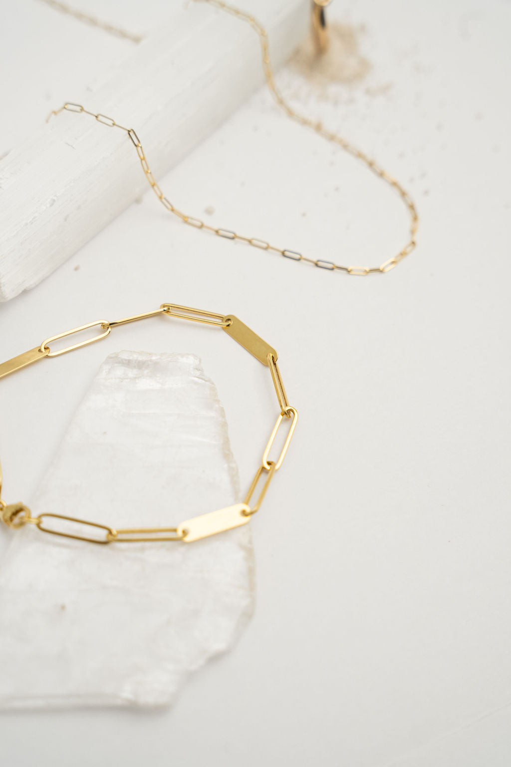 Paperclip Chain Bracelet - 14K Gold