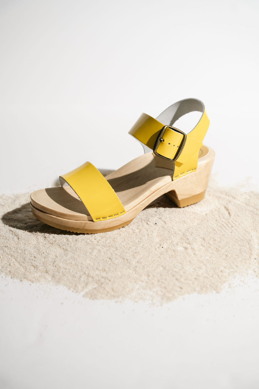 Two Strap Clog in Yellow Patent - No. 6