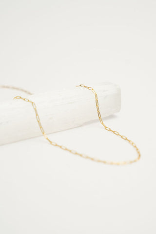 Paperclip Chain Necklace - 14k Gold