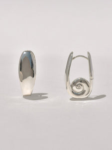 Silver Lucia Hoop Earrings - Leigh Miller