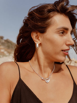Silver Lucia Hoop Earrings - Leigh Miller