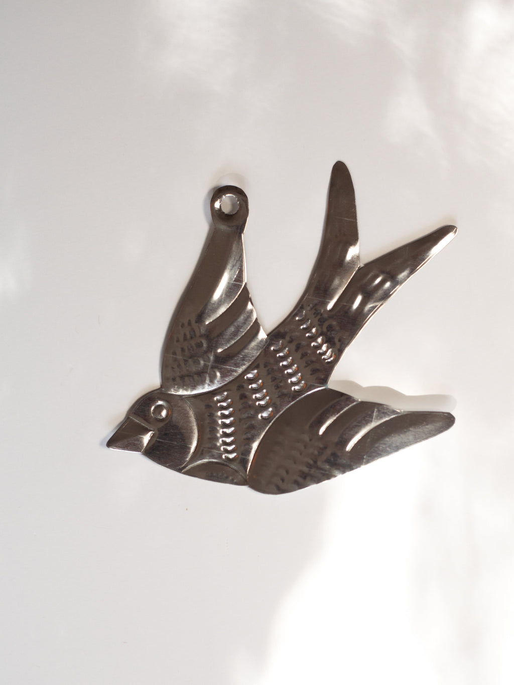 Pressed tin dove ornament