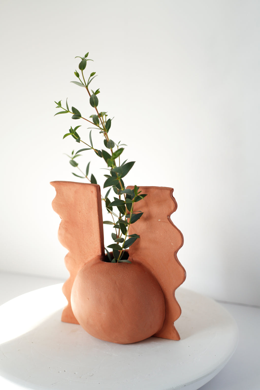 Terracotta Squiggle Vase