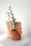 Terracotta Squiggle Vase