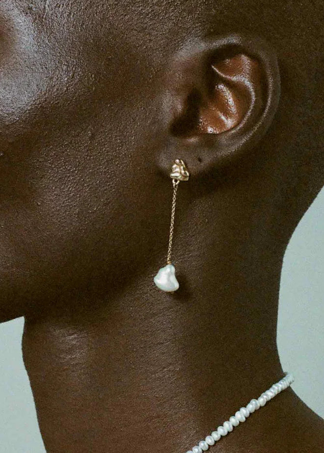Silver Neb Drop Earrings - Faris