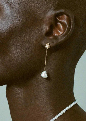 Silver Neb Drop Earrings - Faris