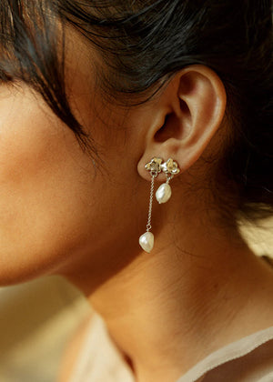 Silver Neb Drop Earrings - Faris