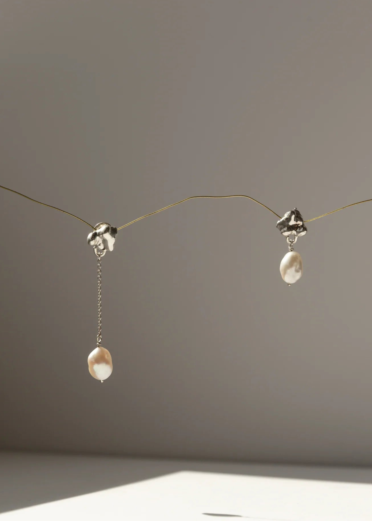 Silver Neb Drop Earrings - Faris