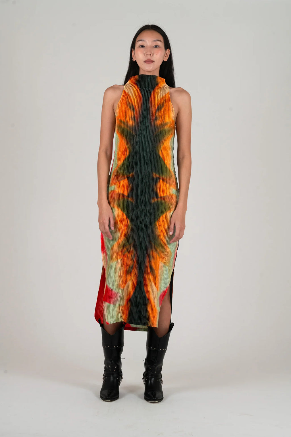 Wave Tank Dress in Rainbow Serpent - Nin Studio