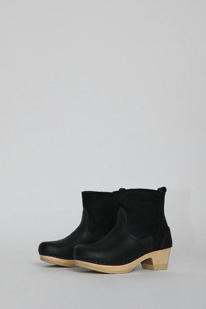 5" Pull on Shearling Clog Boot in Black - No. 6