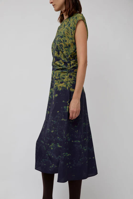 Rochelle Dress in Green Poppies - No. 6