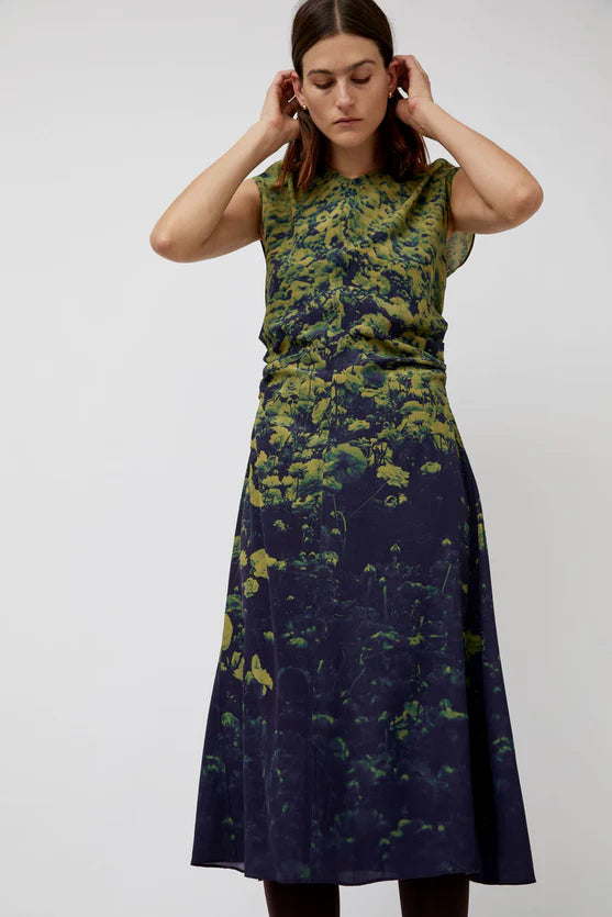 Rochelle Dress in Green Poppies - No. 6