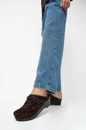 Bridgit Clog in Espresso Pony on Black - No. 6