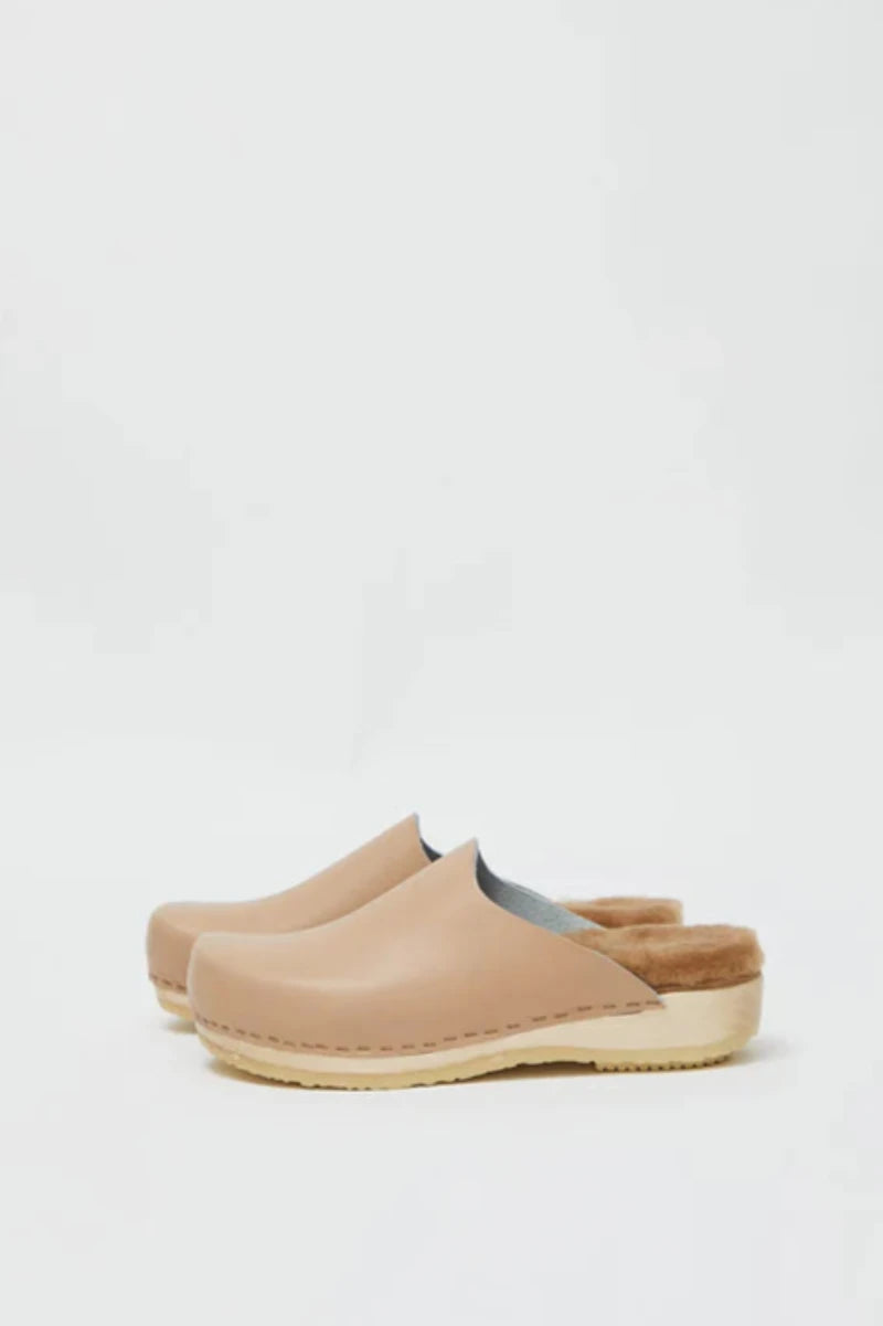 Shearling Contour Clog in Camel - No. 6