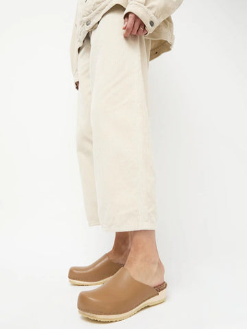 Contour Clog with Shearling in Khaki and Brown - No. 6