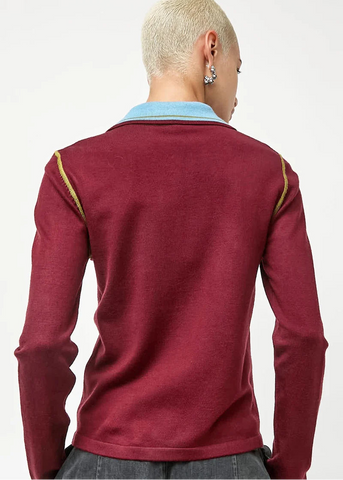 Lainey Top in Merlot - No. 6
