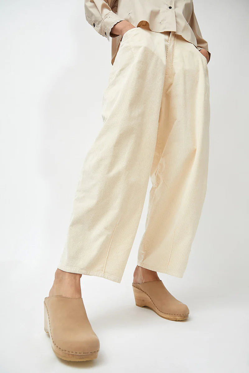 New School Clog Wedge in Bone - No. 6