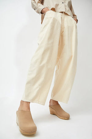 New School Clog Wedge in Bone - No. 6