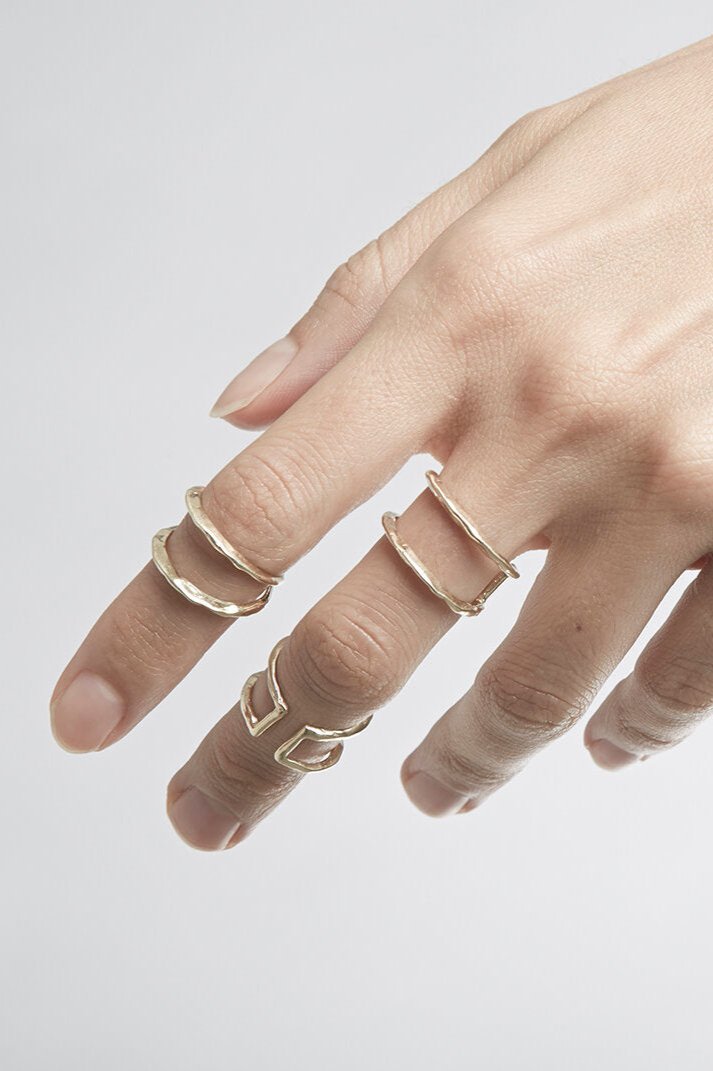 Ridge Stack Ring - Odette