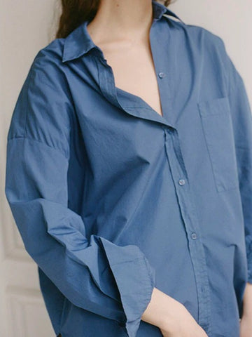 Pocket Shirt in Mechanics Blue - Shaina Mote