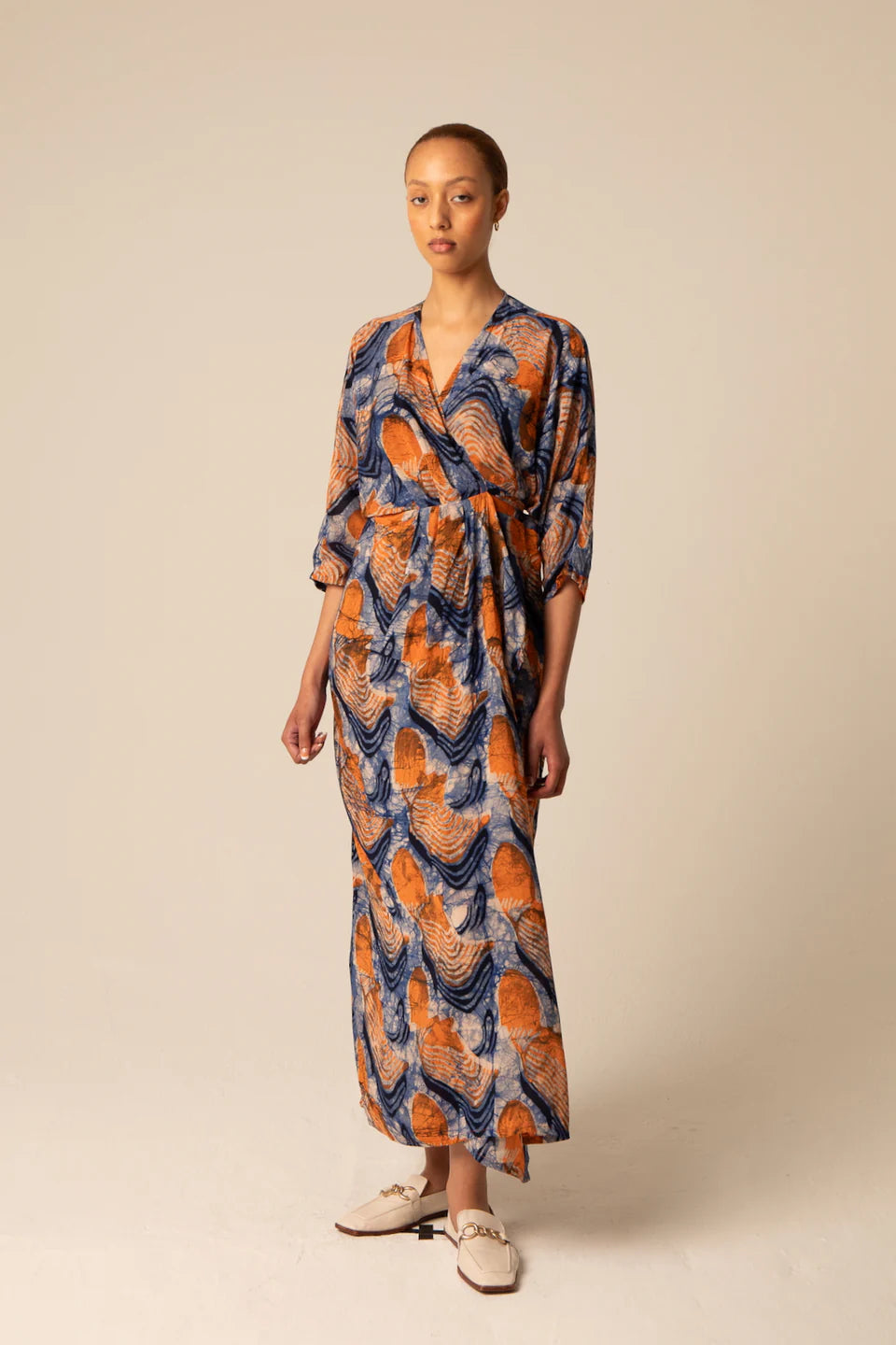 Letsa Wrap Dress in Bergamot - Osei Duro