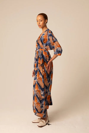 Letsa Wrap Dress in Bergamot - Osei Duro