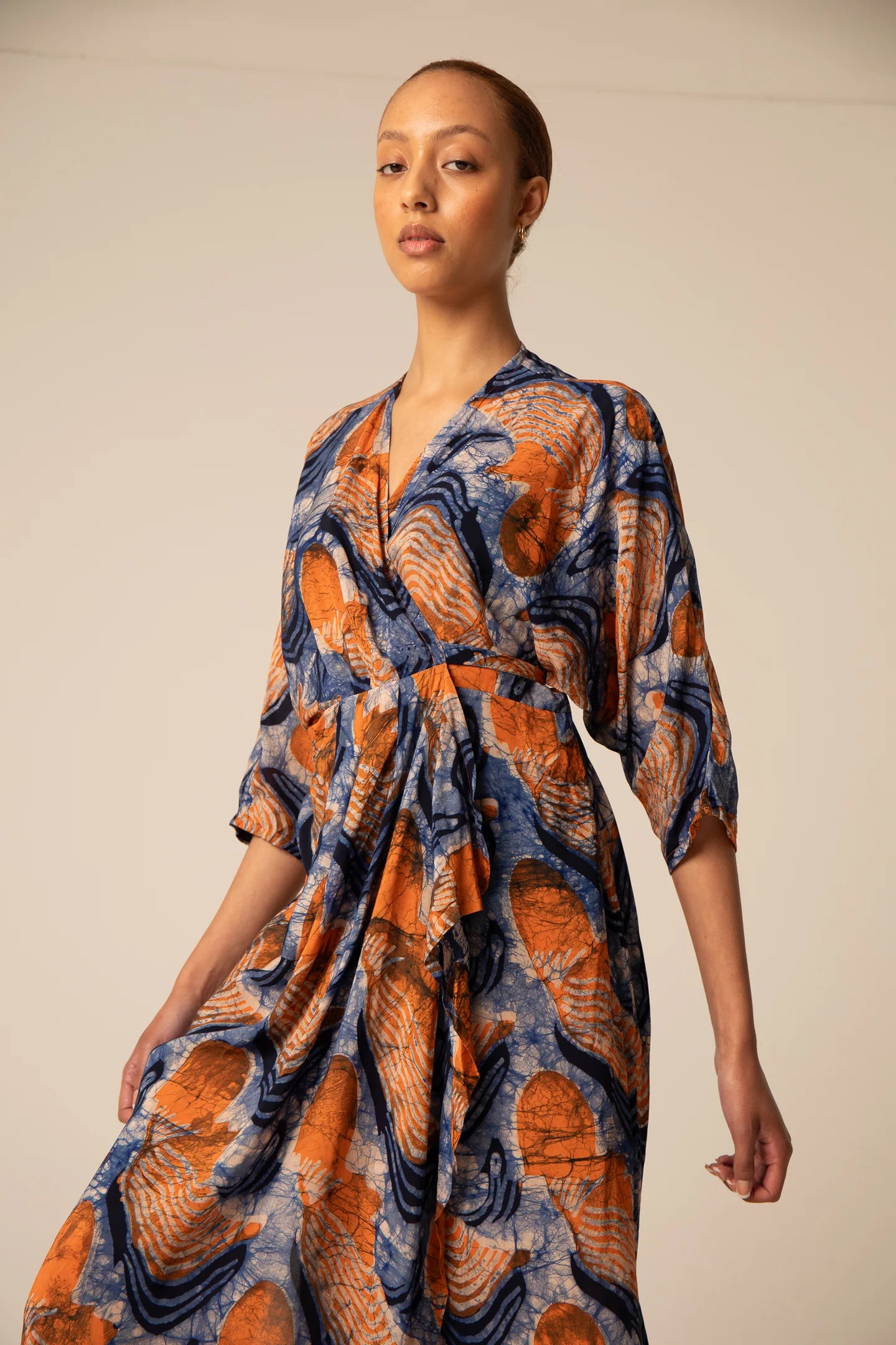 Letsa Wrap Dress in Bergamot - Osei Duro