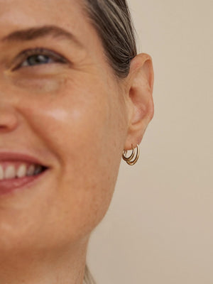 14K Gold Small Sempre Hoop - Leigh Miller