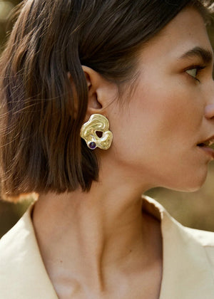Tasche Stud Earrings - Leigh Miller