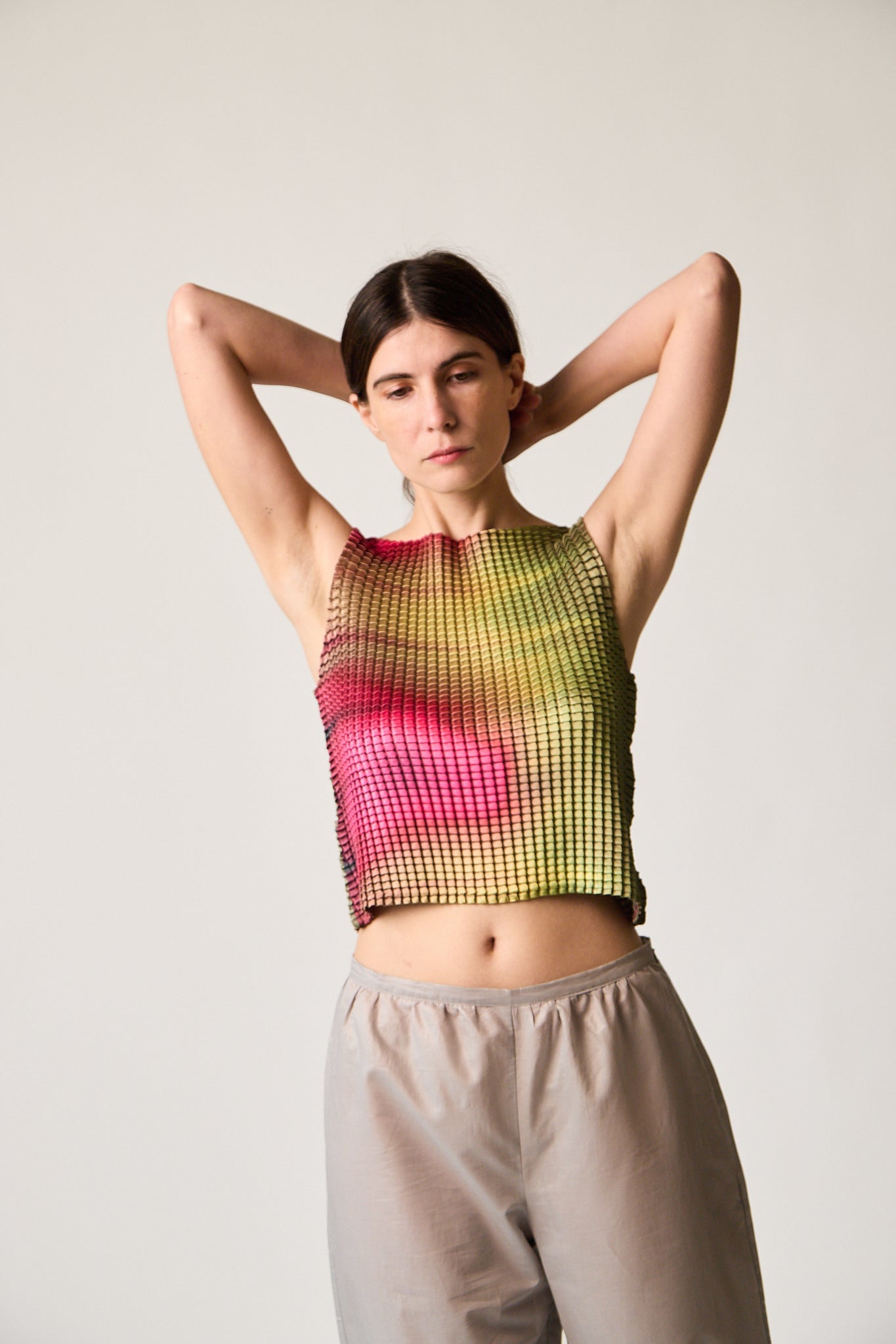 Pleat Singlet - Veil | Lovecraft Vintage & Independent Clothing