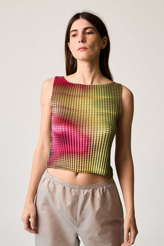 Pleated Tank in Vermis - Nin Studio