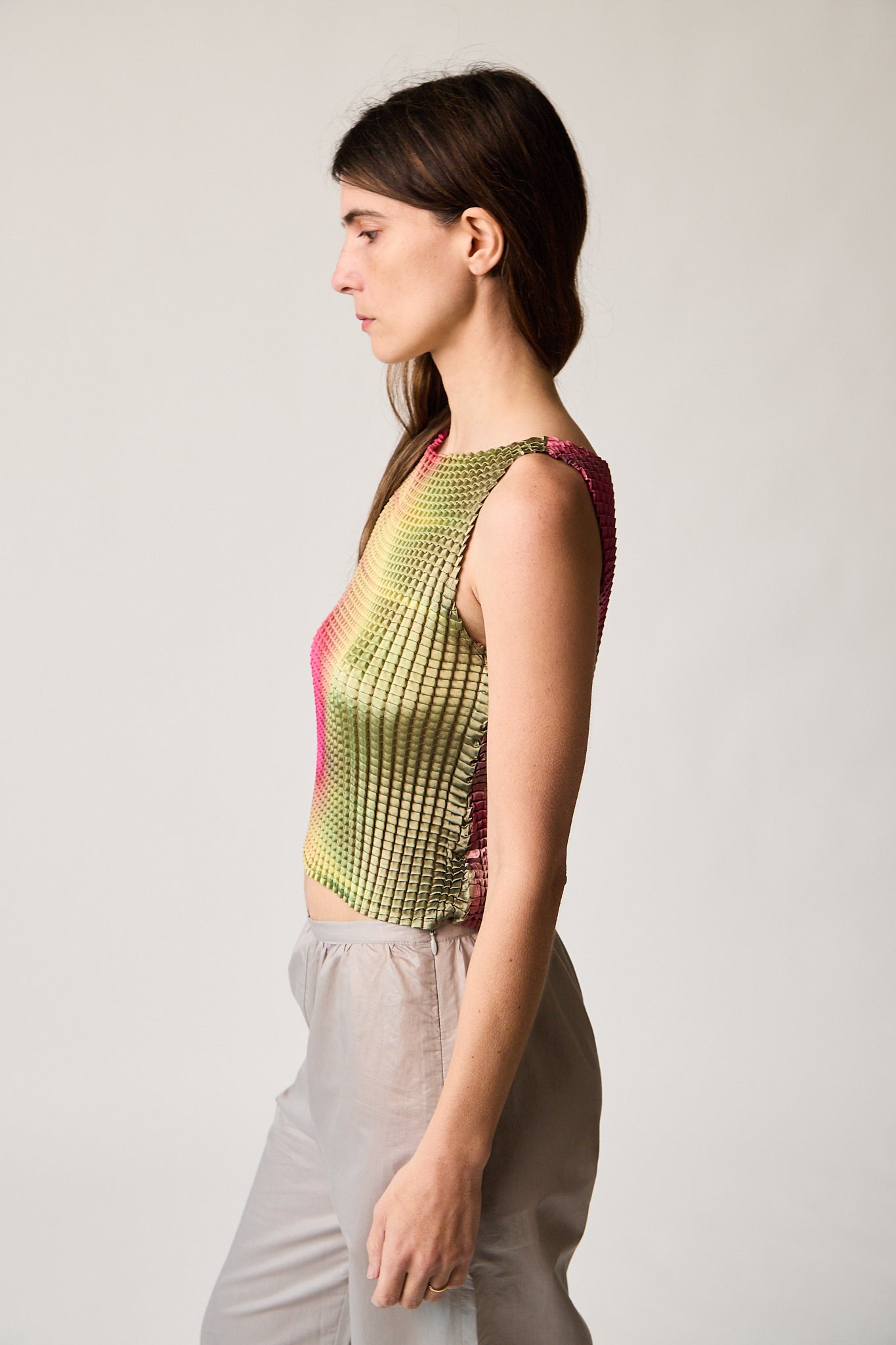 Pleat Singlet - Veil | Lovecraft Vintage & Independent Clothing