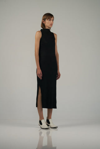 Wave Tank Dress - Black - Nin Studio
