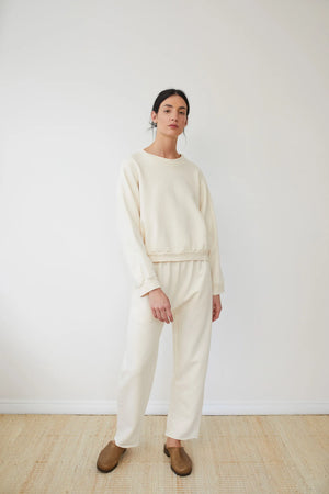 Easy Sweatpant in Natural - Wol Hide