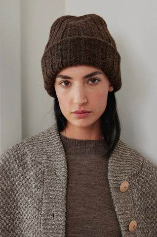Rib Hat in Cocoa - Wol Hide