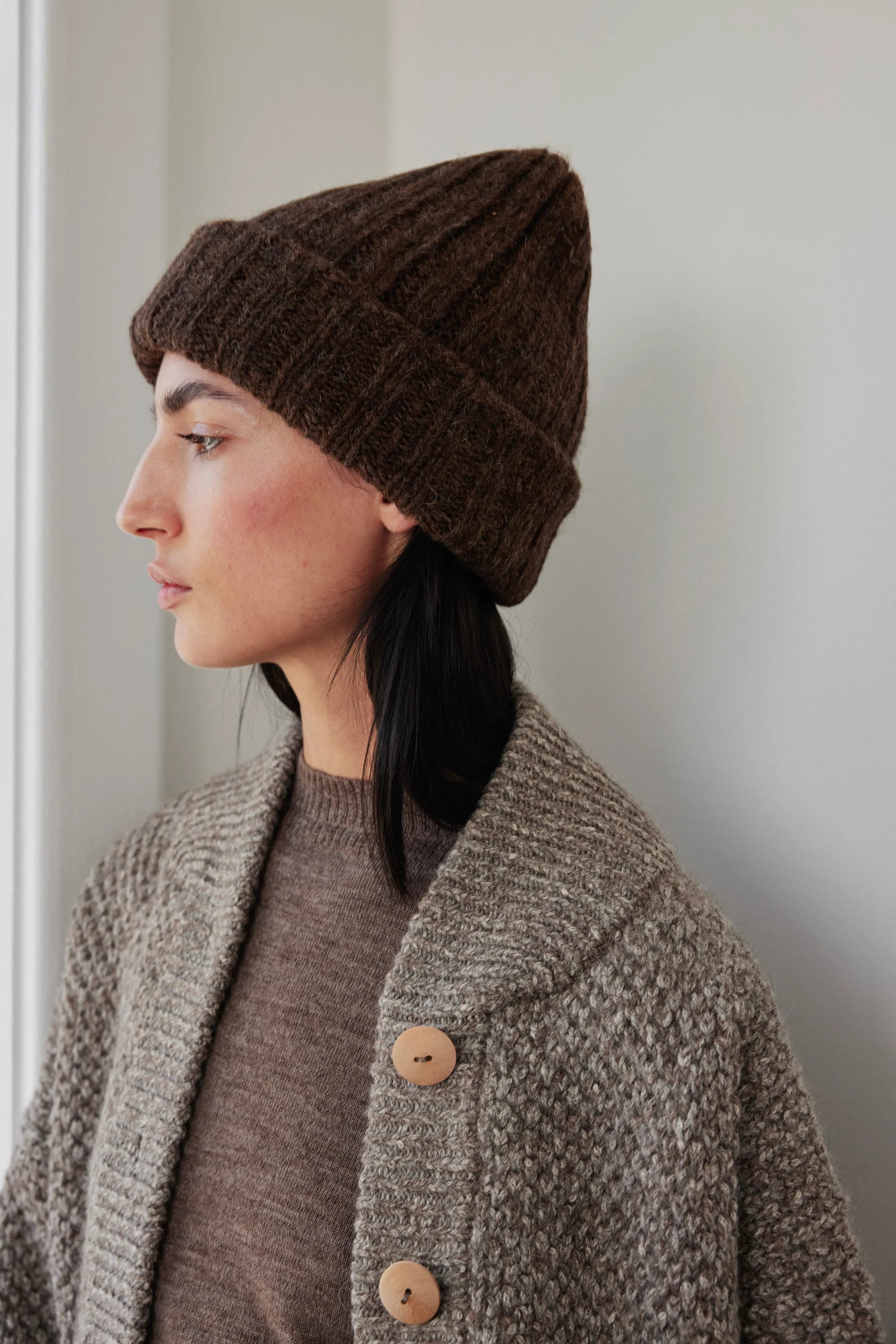 Rib Hat in Cocoa - Wol Hide