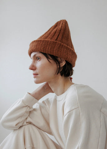 Rib Hat in Rust - Wol Hide