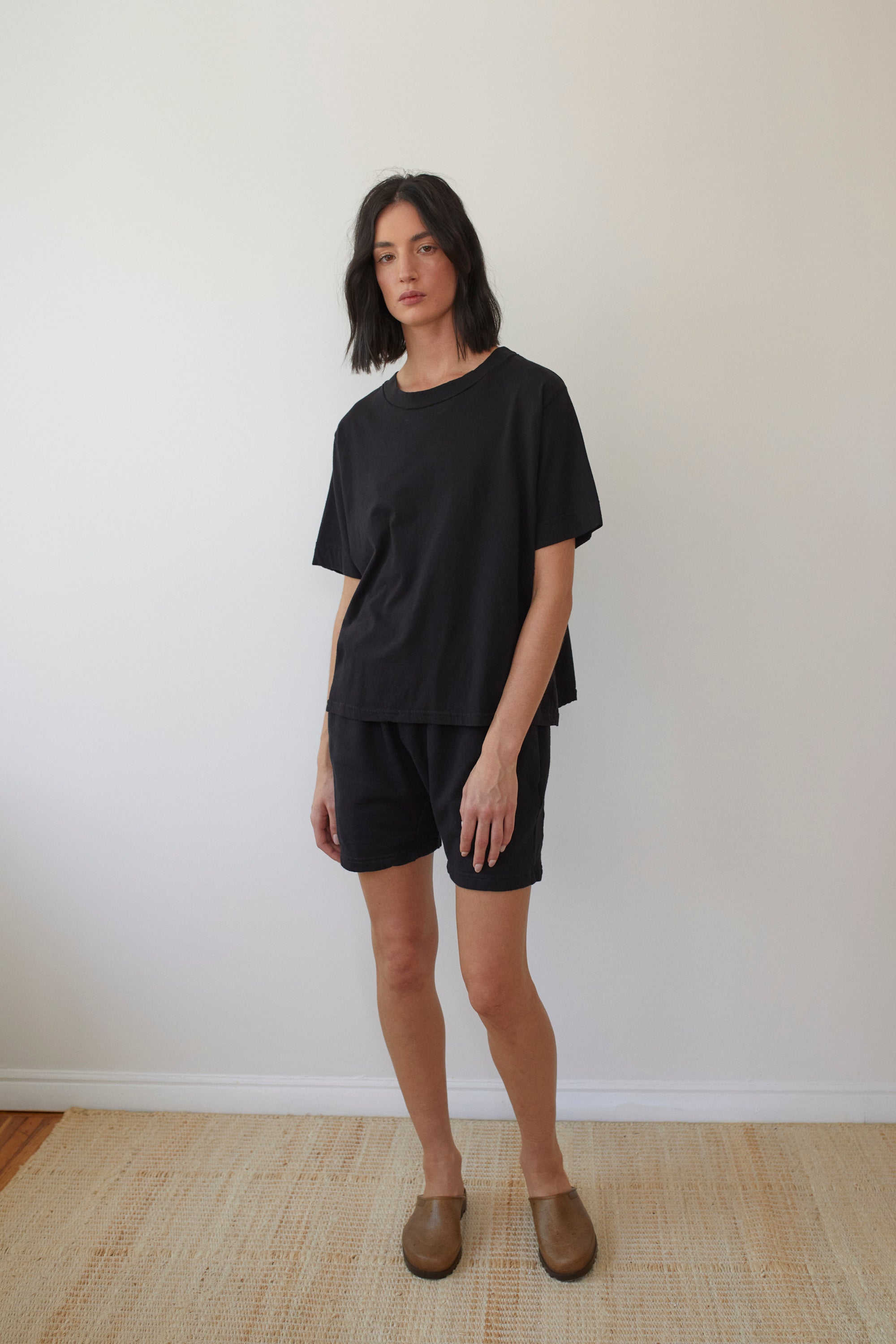 Box Tee in Black - Wol Hide