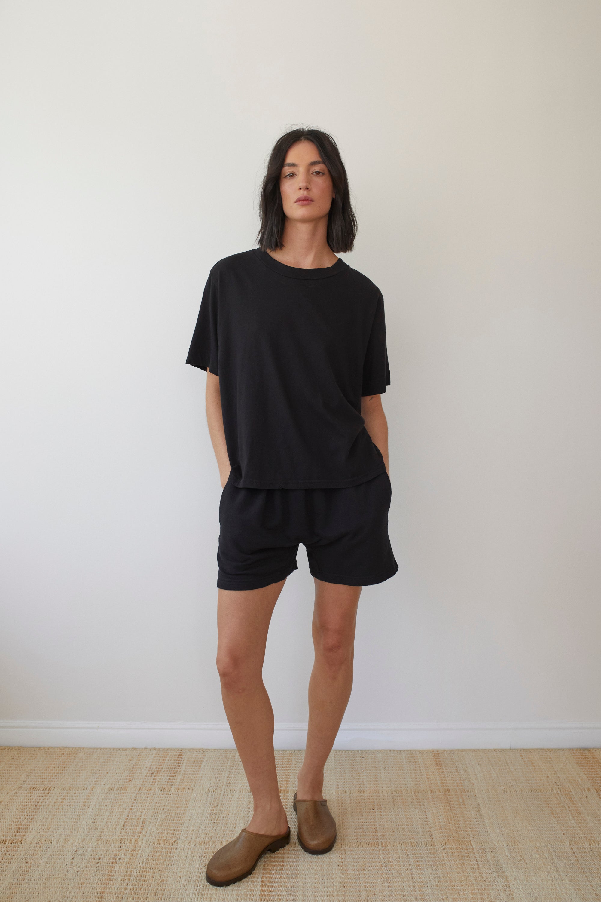 Box Tee in Black - Wol Hide