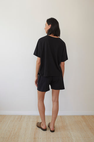 Box Tee in Black - Wol Hide