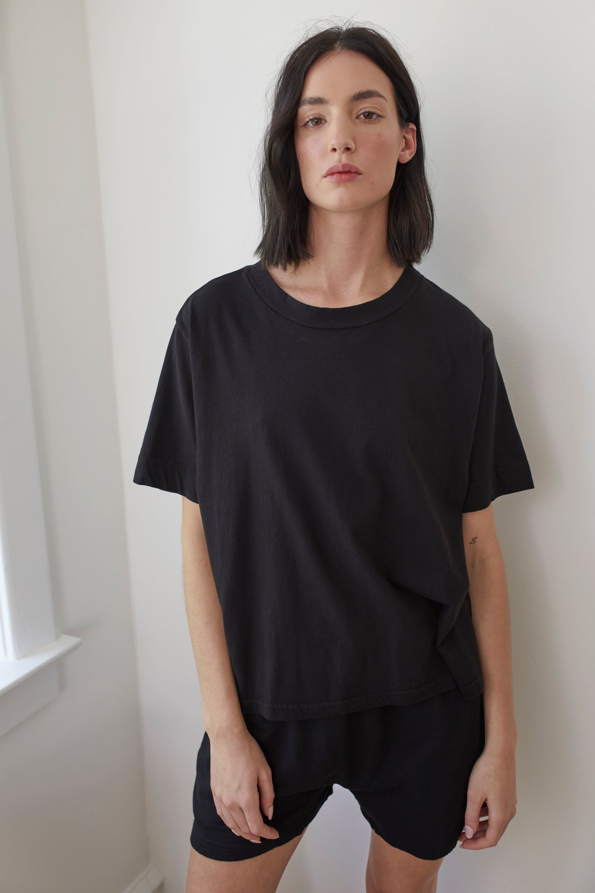 Box Tee in Black - Wol Hide