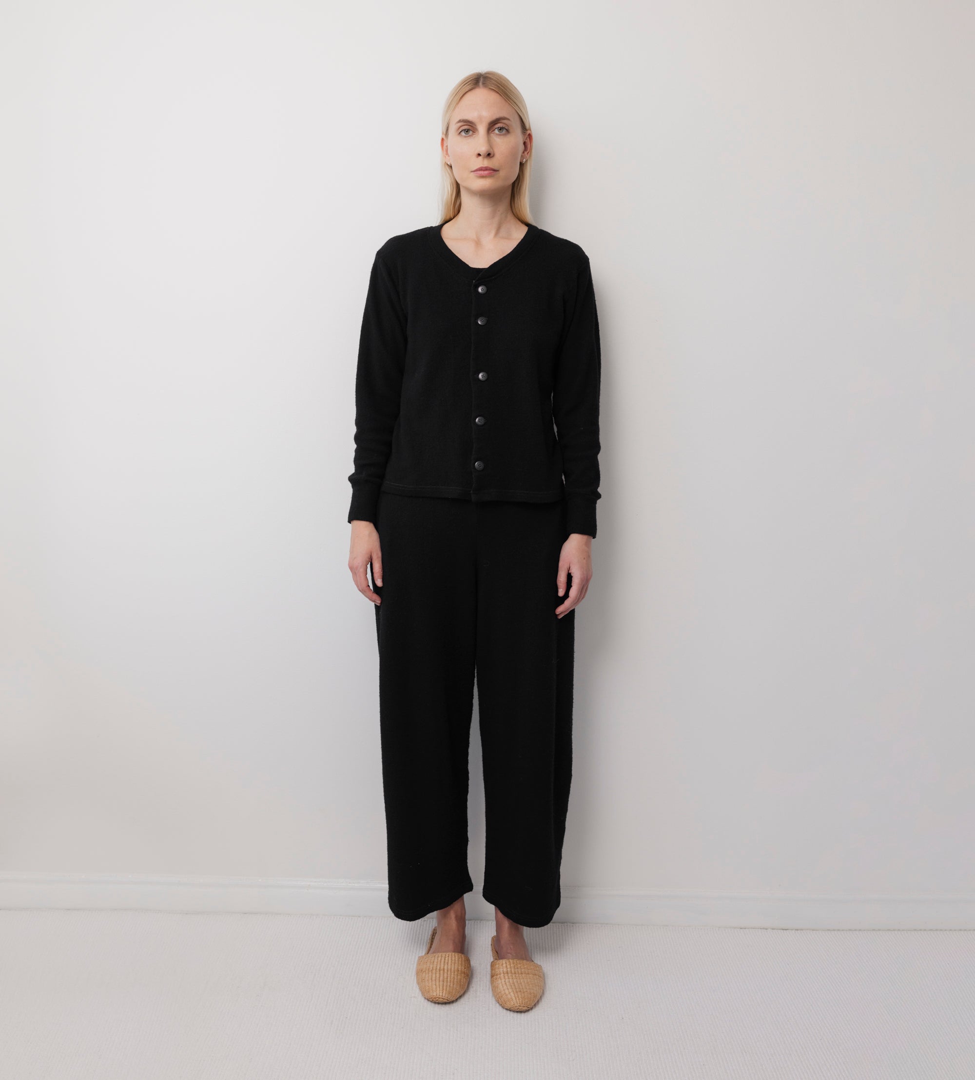 Wool Wide Leg in Onyx - Wol Hide