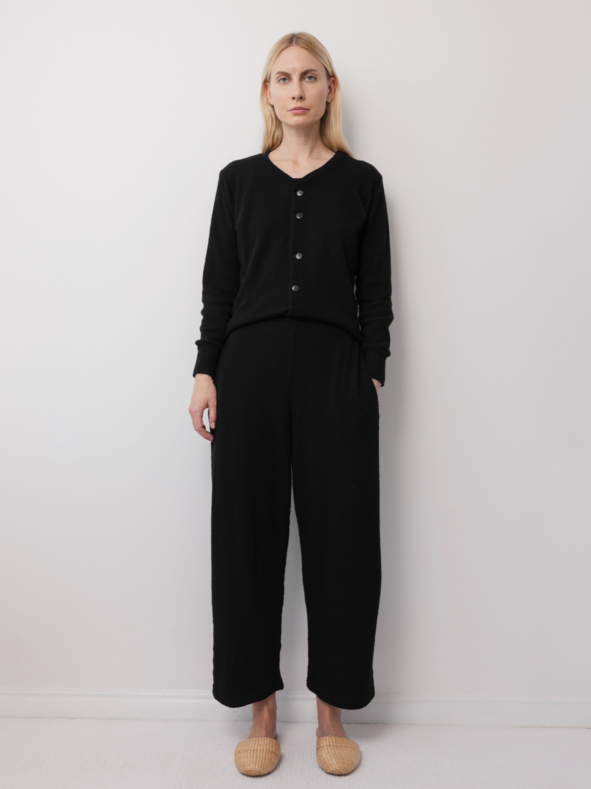 Wool Wide Leg in Onyx - Wol Hide