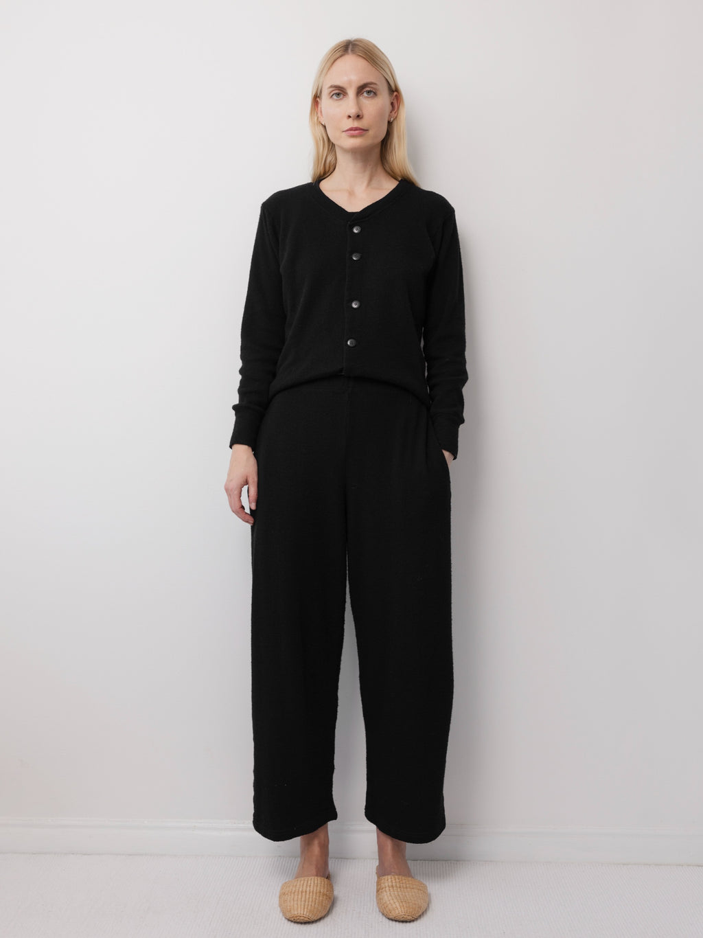 Wool Wide Leg in Onyx - Wol Hide