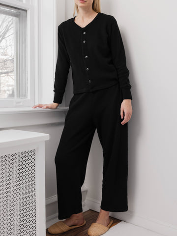 Wool Wide Leg in Onyx - Wol Hide